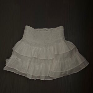 Art Class White Layered Mini Skirt